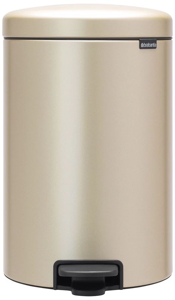 Brabantia NewIcon pedálos hulladékgyűjtő szagmentesen záródó Soft-Close fedél, műanyag tartály, 20L - Y méret, acél, aranyfényű - 304460