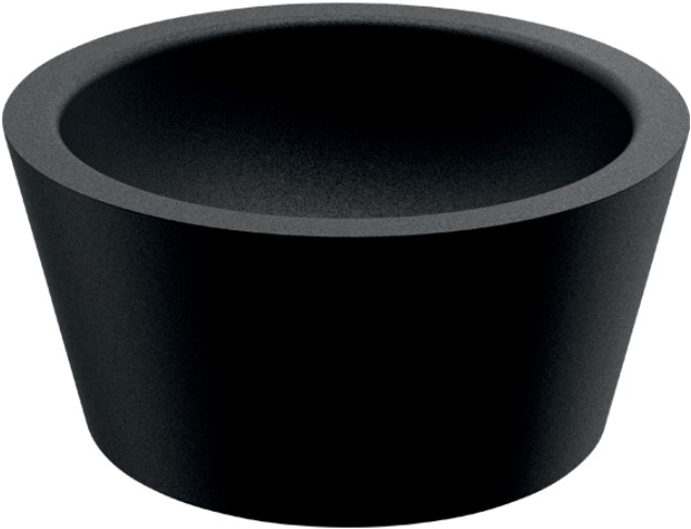DELABIE ALGUI pultra ültetett kézmosó kagyló, rozsdamentes acél, matt fekete Teflon, kerek forma, D=375mm, H=165mm