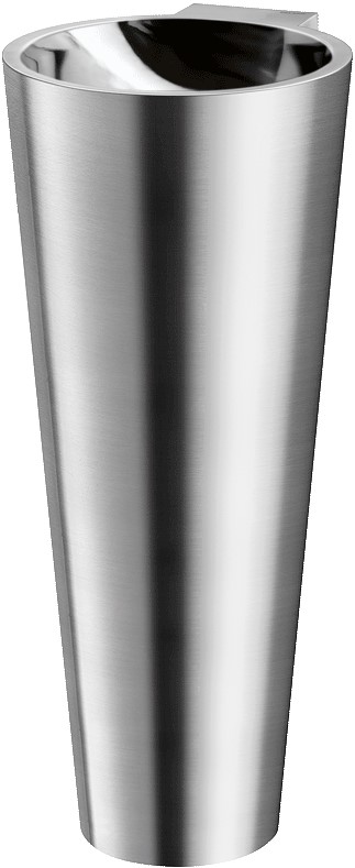 DELABIE BAILA lábon álló, kúp alakú kézmosó, 0,8mm r.m. acél, dual finish - polírozott medence, selyem test, csapfurat nélkül
