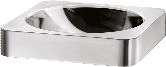 DELABIE QUADRA mosdópultba félig süllyesztett r.m. acél kézmosókagyló, dual finish, 380x380mm