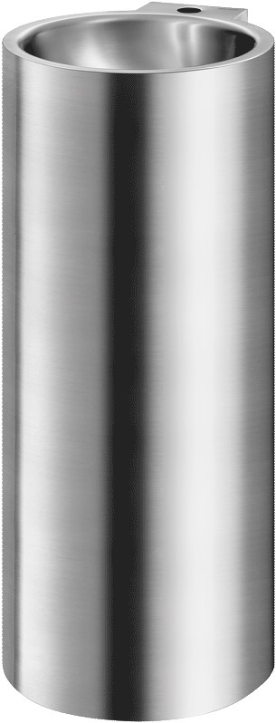 DELABIE REDO-T lábon álló, henger alakú kézmosó, H=830mm, 0,8 mm r.m. acél, selyem, 35mm csapfurattal