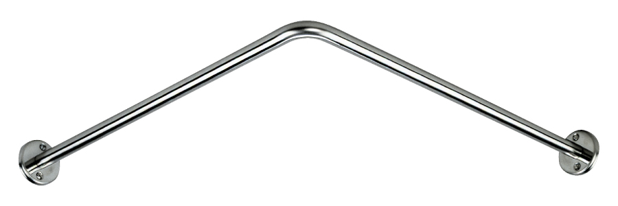 DELABIE fix sarok zuhanyfüggöny tartórúd, 1mm vastag, fényes r.m. acél cső, D=16mm, 800x800mm