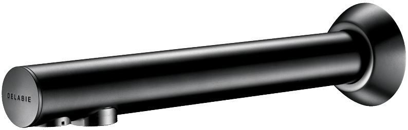 DELABIE BINOPTIC fali infracsap kevert vízre falon belüli vízcsatlakozással, 200mm kifolyási benyúlás, hálózati, matt fekete