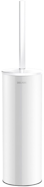 DELABIE fali WC-kefe fedővel, biztonsági rögzítéssel, 1mm AISI304 r.m. acél, fehér
