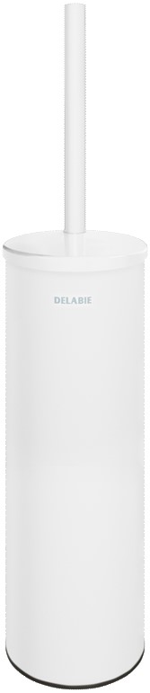 DELABIE Be-Line fali WC-kefe fedővel, biztonsági rögzítéssel, 1mm AISI304 r.m. acél, matt fehér