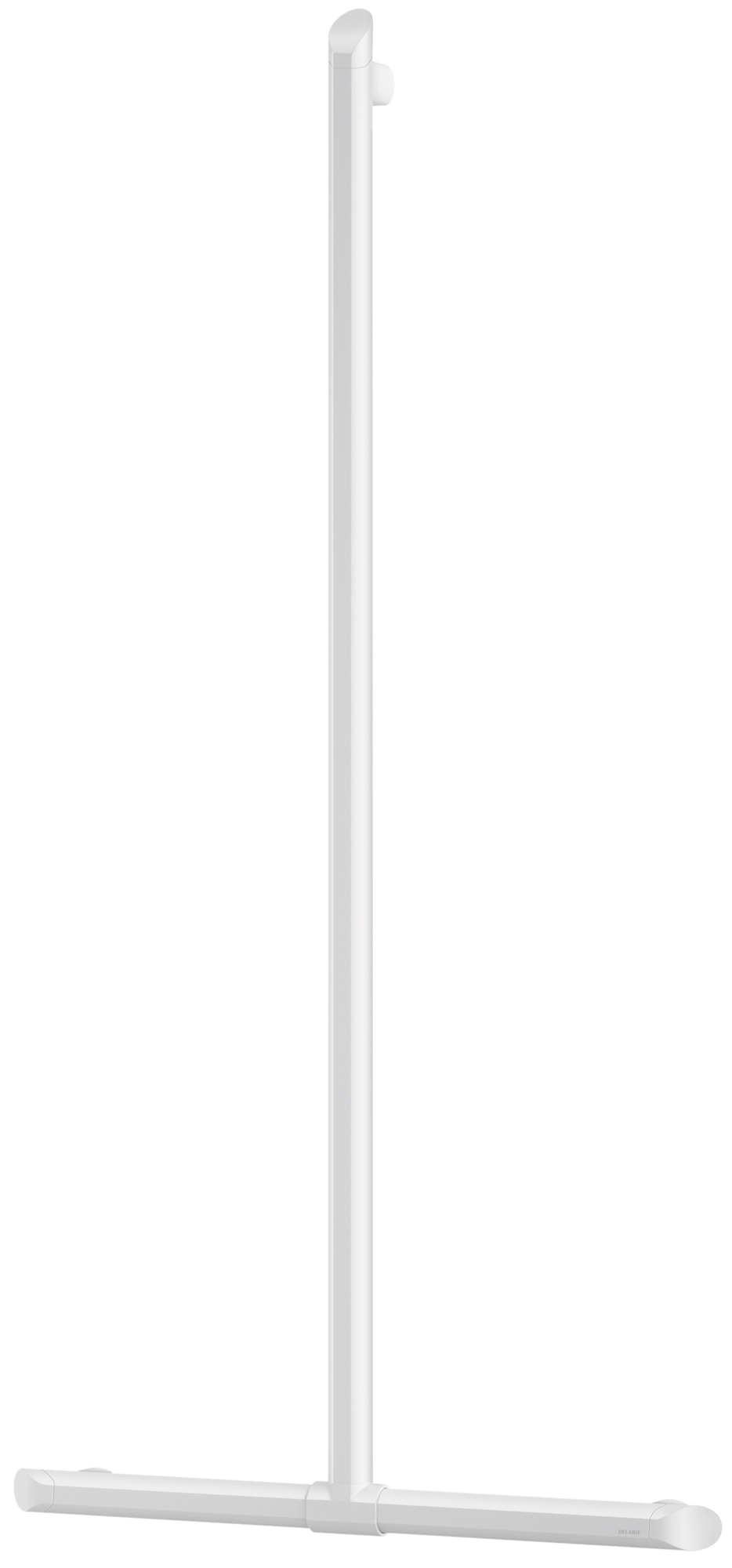 DELABIE Be-Line exkluzív T-alakú zuhanykapaszkodó állítható függőleges szárral, fehér, 500x1130mm