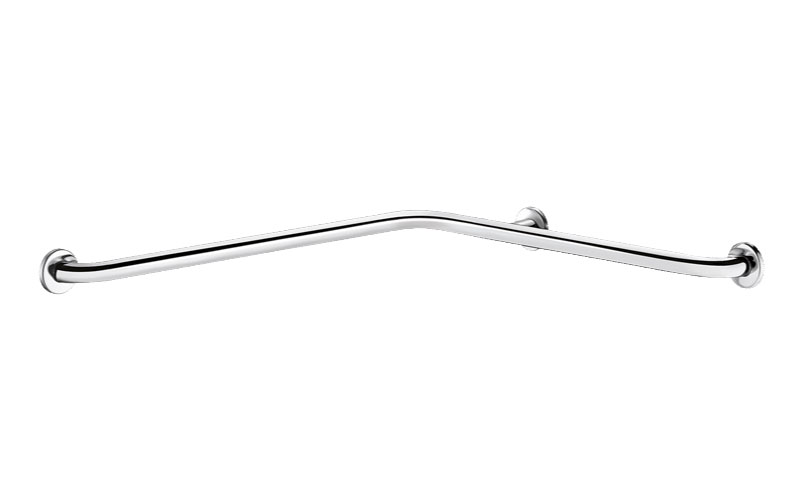 DELABIE vízszintes sarokkapaszkodó UltraPolish fényes rozsdamentes acél, D=32mm, 750x750mm