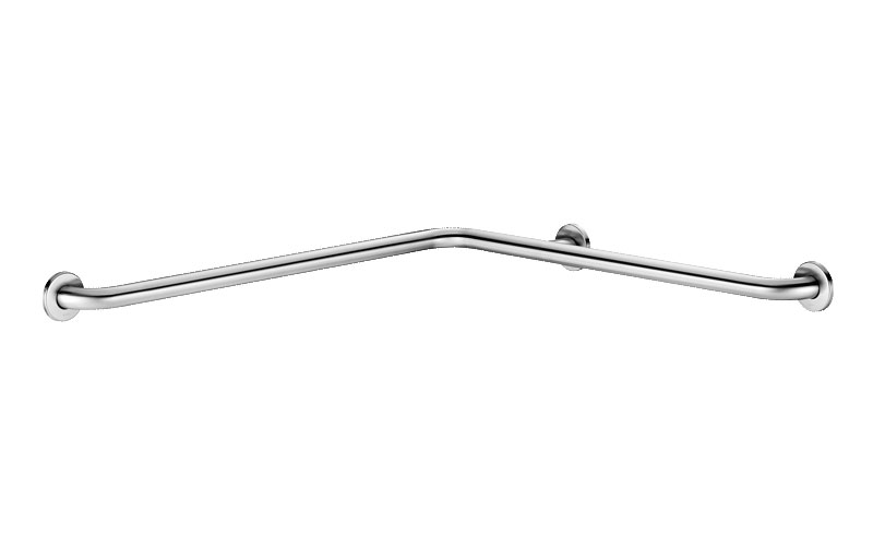 DELABIE vízszintes sarokkapaszkodó UltraSatin selyem rozsdamentes acél, D=32mm, 750x750mm