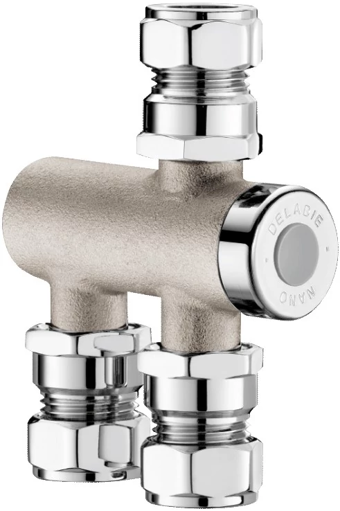 DELABIE Premix Nano termokeverő használati melegvízhez, DN15, M1/2