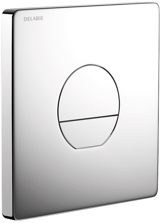 DELABIE TEMPOFLUX 3 blokkolásgátlós WC öblítőszelep vízmentesen záró szerelődobozzal, 7mp, 3/6L, fényes