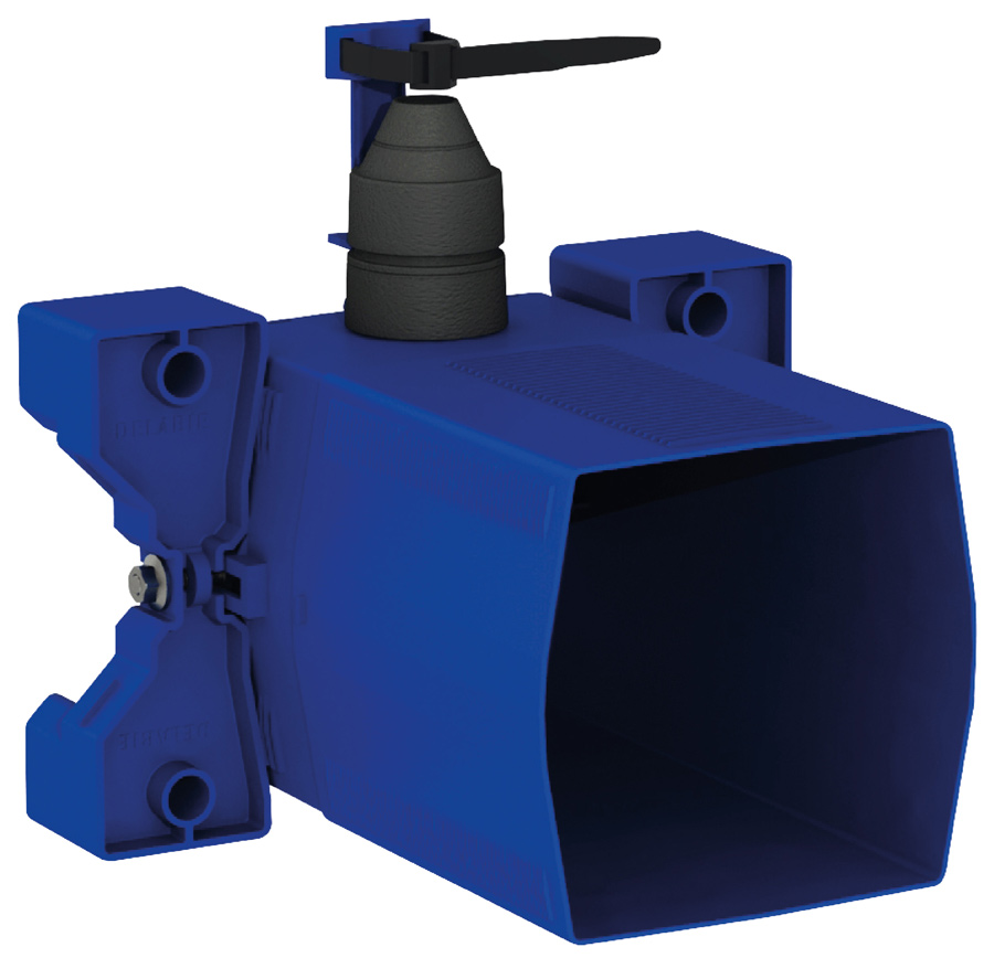 DELABIE TEMPOFLUX 3 beépített, vízzáró BOX WC öblítőszelephez, 10-120mm fal, min. 93mm süllyesztés, kit 1/2