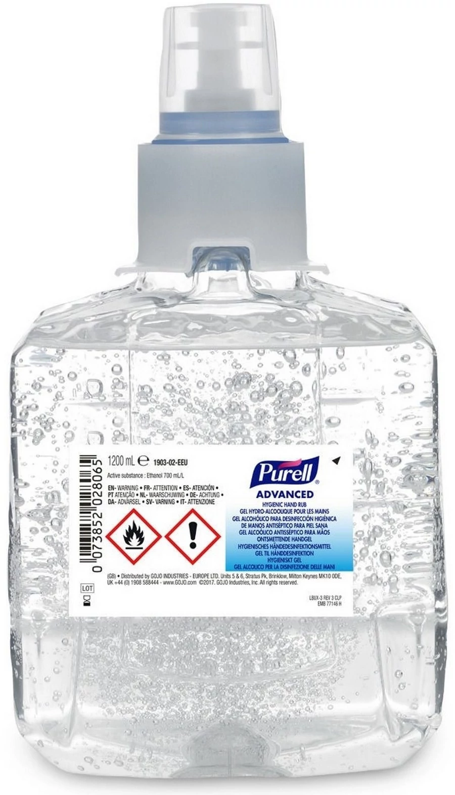 PURELL Advanced kézfertőtlenítő gél utántöltő patron, LTX rendszer, LTX-12, 1200 ml