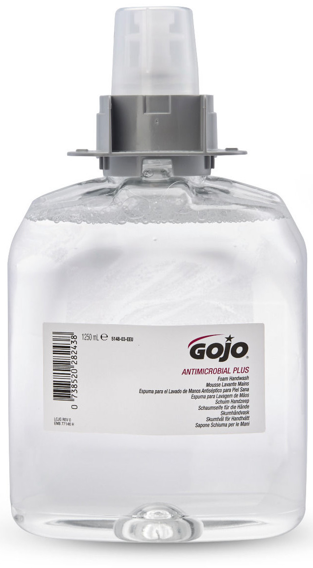GOJO Antimikrobiális Plus fertőtlenítő kézmosó habszappan patron, FMX, 1250 ml