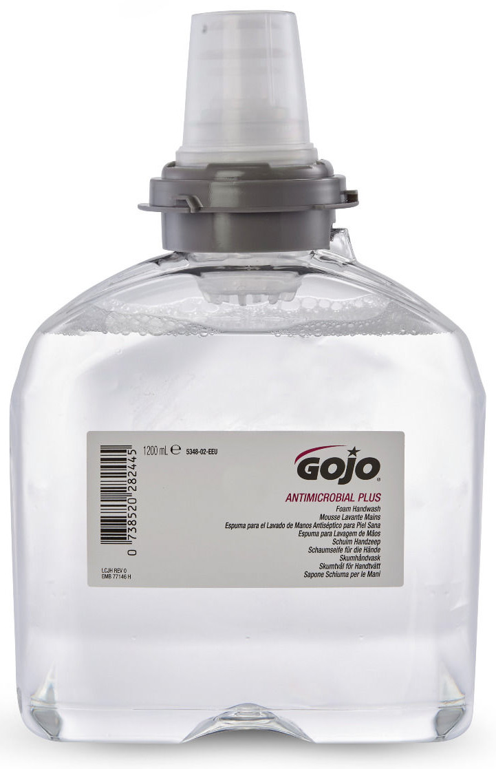GOJO Antimikrobiális Plus fertőtlenítő kézmosó habszappan patron, TFX, 1200 ml
