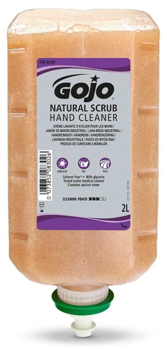 GOJO Natural Scrub ipari kézmosó utántöltő patron közepesen szennyezett kezekre, 2000 ml, PRO TDX, kéztisztító hatás 3/5