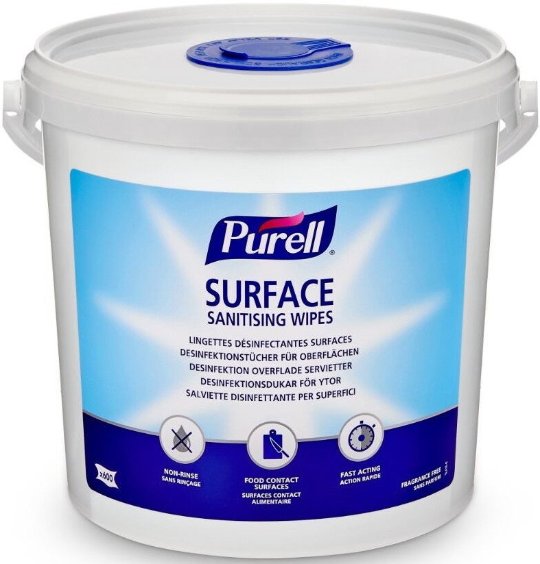 PURELL Surface alkoholos felület fertőtlenítő kendő, vastag, extrán átitatott, 600db-os