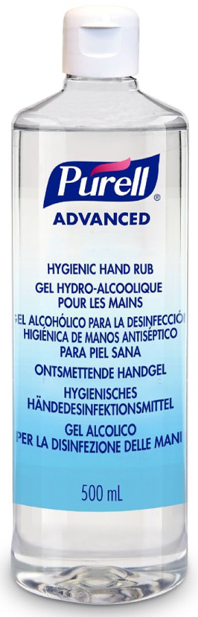PURELL Advanced kézfertőtlenítő gél - virucid, fungicid, baktericid, mikobaktericid, OTH engedély, kupakos flakon, 500 ml
