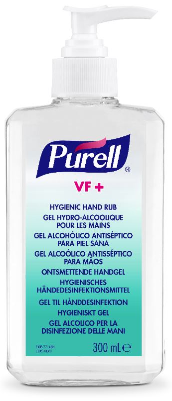 PURELL VF+ erős széles hatásspektrumú, erős virucid hatású kézfertőtlenítő gél asztali pumpás flakon, 300 ml