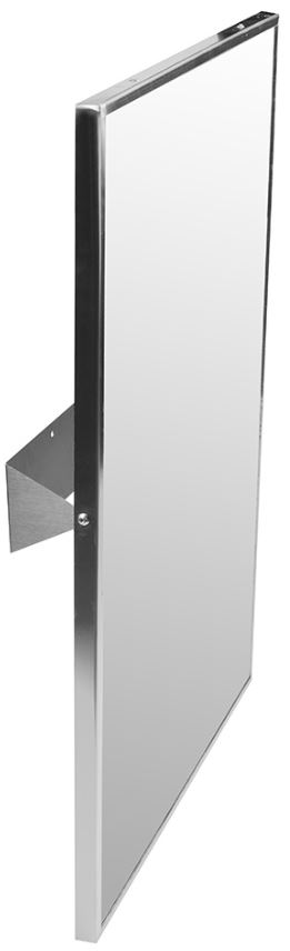Dönthető tükör rozsdamentes acélkerettel, rögzítő konzollal szettben, selyem, 500x700 mm