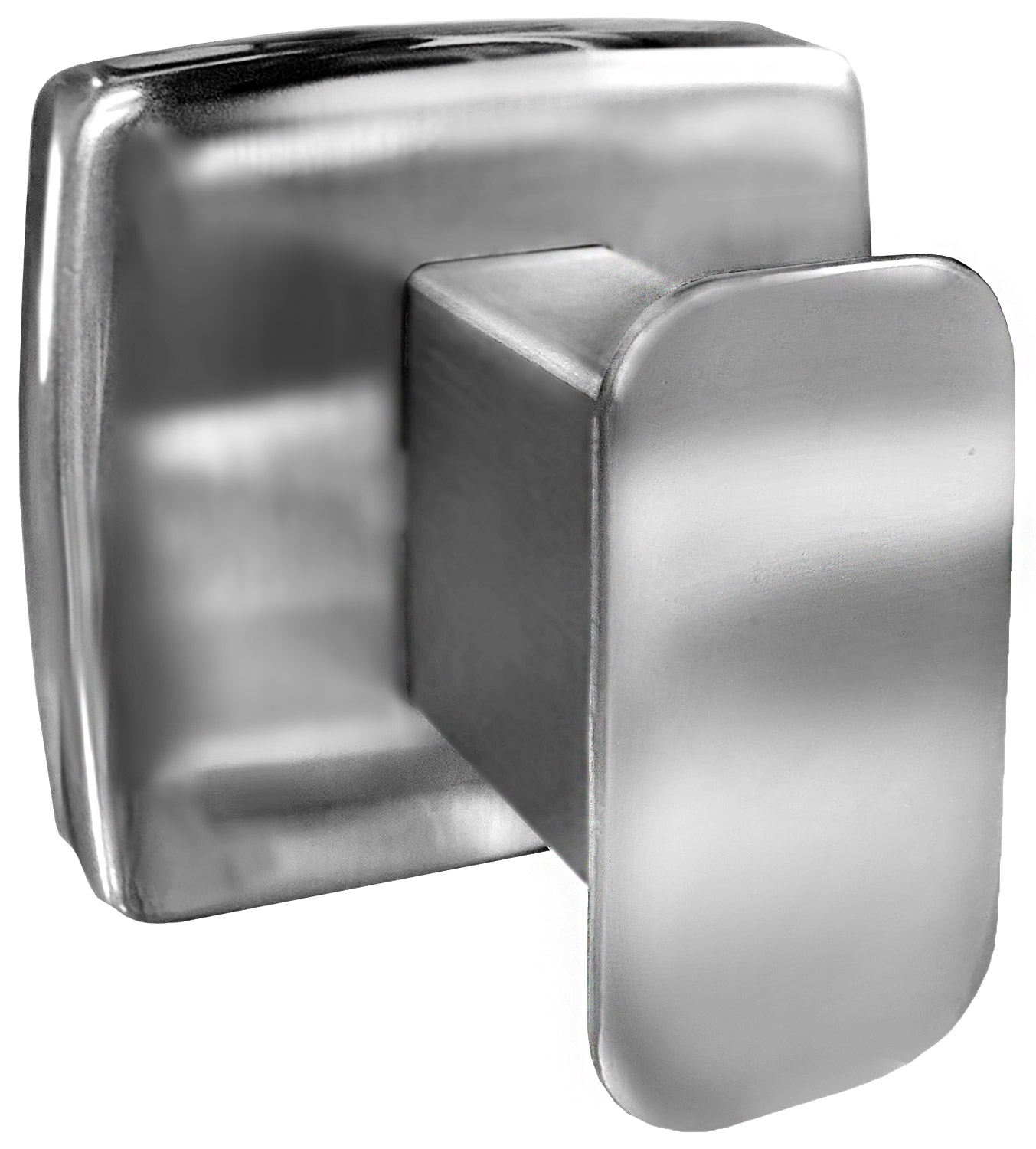 Egyágú akasztó, fogas, AISI304-es rozsdamentes acél, fényes, INOX