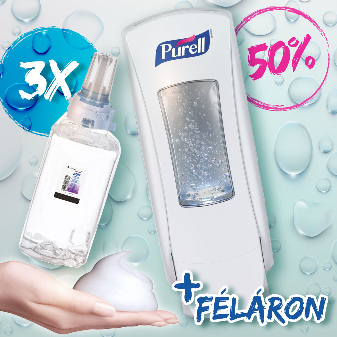 PURELL Advanced kézfertőtlenítő hab, ADX 1200 ml kézfertőtlenítő csomag