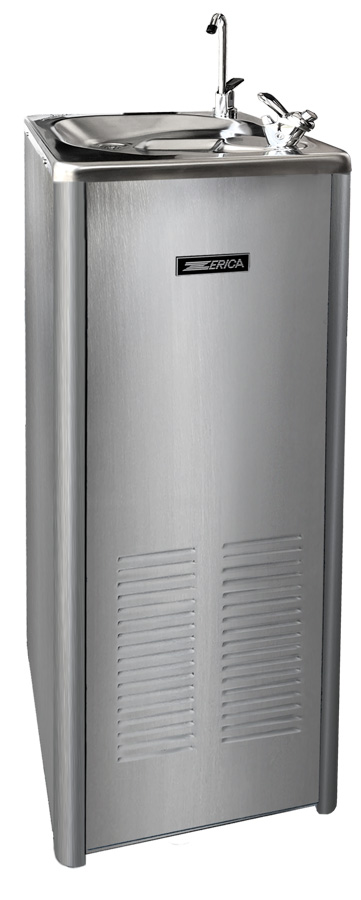 Refresh 260 hűtött vizes ivókút ivókútfejjel és pohártöltővel, 75L/h Turbo Clean vízhűtő technológia, R600a hűtőközeg, álló r.m. acél ház