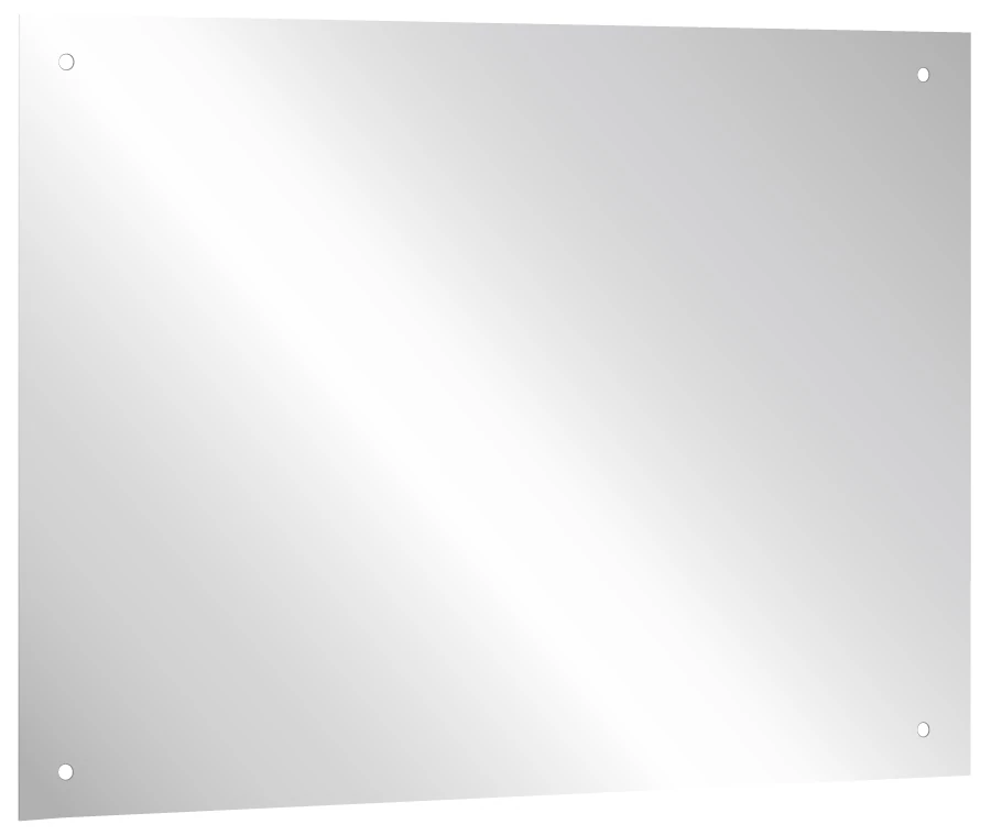 Vandálbiztos, rozsdamentes acél tükörlap, 300x250mm, furatolt