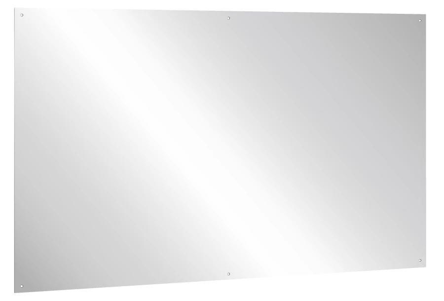 Vandálbiztos, rozsdamentes acél tükörlap, 600x900mm, furatolt