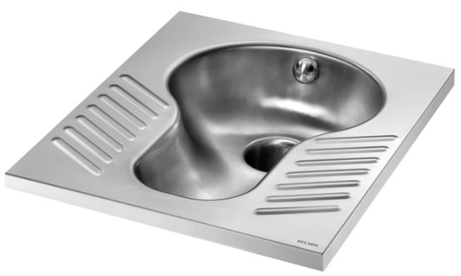 Pottyantós WC csésze XS - Török WC XS, kompakt kialakítás szűkös helyekre, r.m. acél, 1,2 mm falvastagság