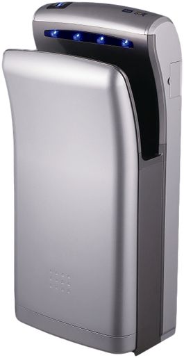 BIO JET légborotva jellegű, dupla oldalú, turbó kézszárító, műanyag, ezüst, 1150 W, 10-12 mp, 65 dB