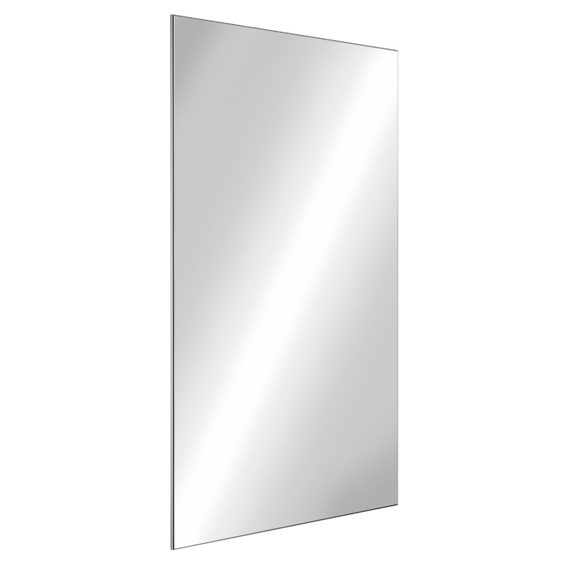 DELABIE vandálbiztos tükör, ütésálló rozsdamentes acéllemez, 595*980 mm, könnyen szerelhető 10 mm vastag megerősített PVC hátlap